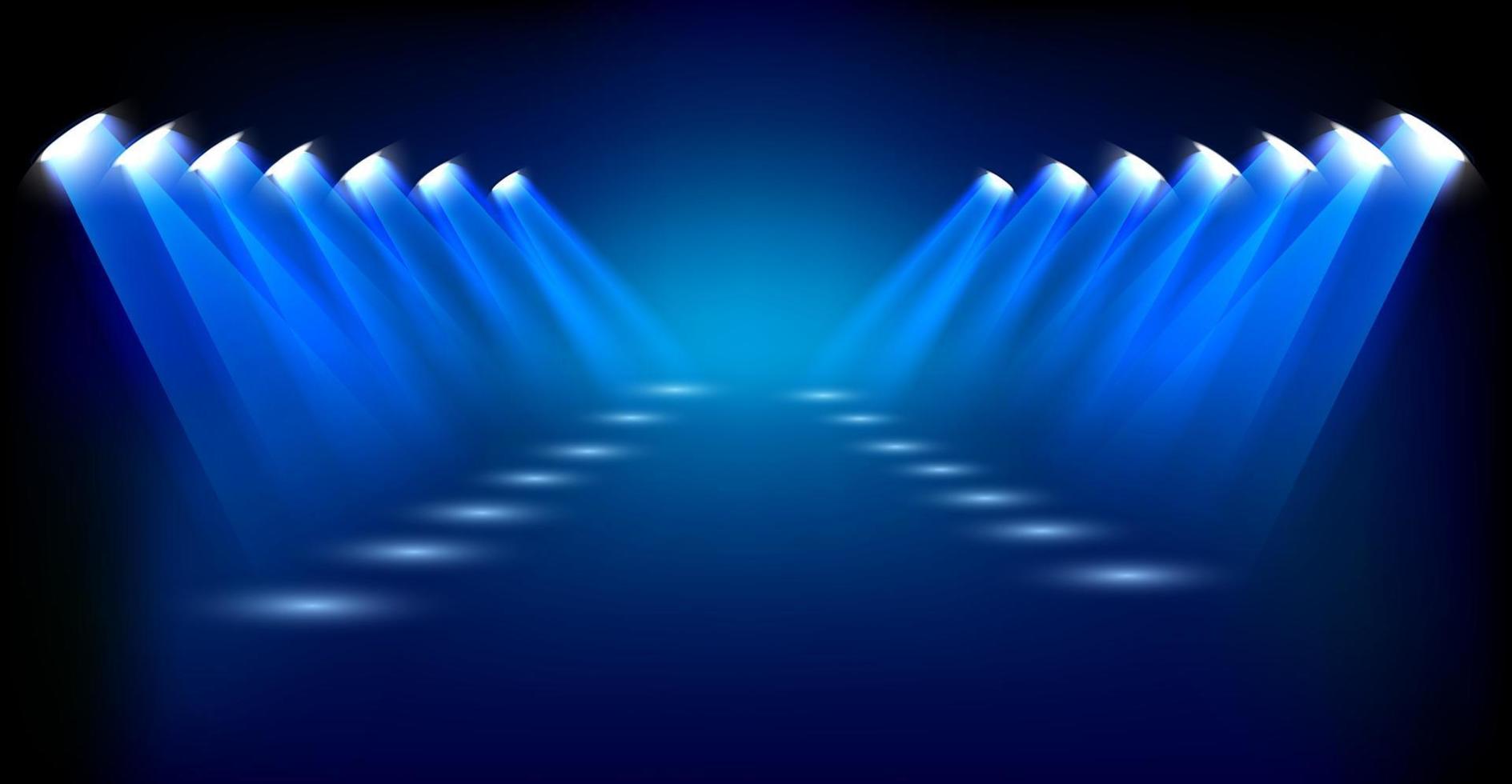 Spotlights shining background vector