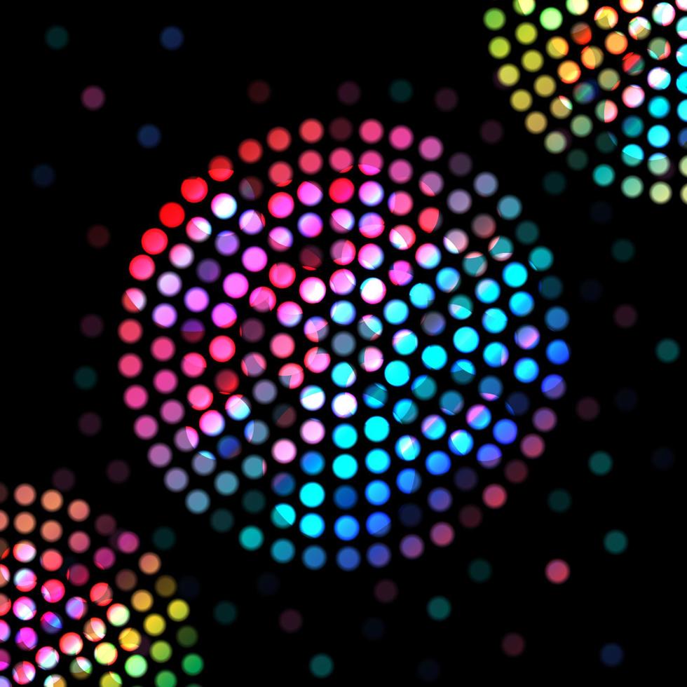 Color circle on a black background.vector vector