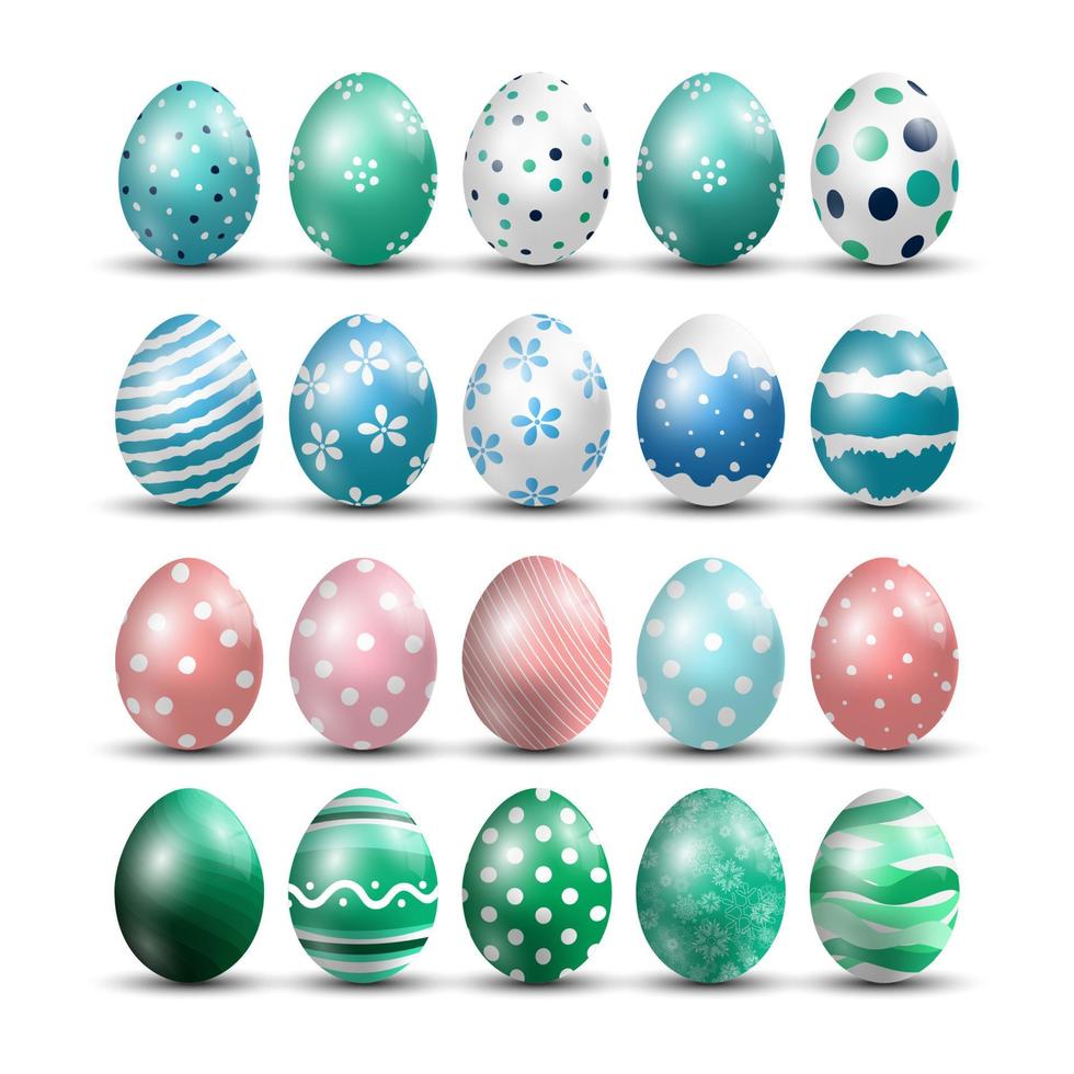 Easter eggs isolated background vector