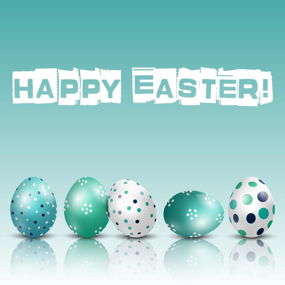 Happy Easter Background with eggs of shadow vector
