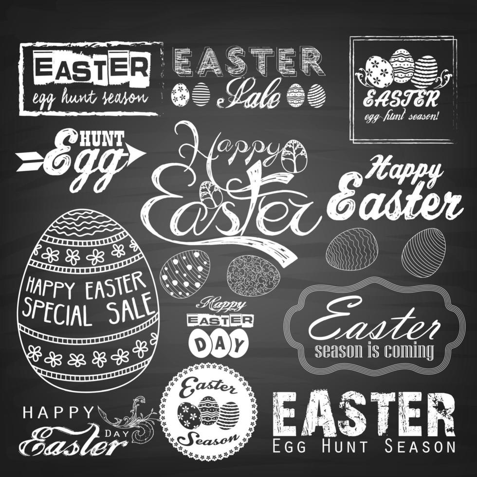 Easter Typographical background. Greeting Card Illustrations vector