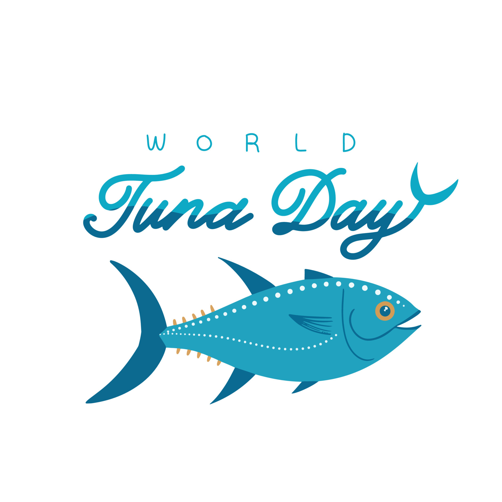 World Tuna Day. A postcard with the inscription 6304079 Vector Art at