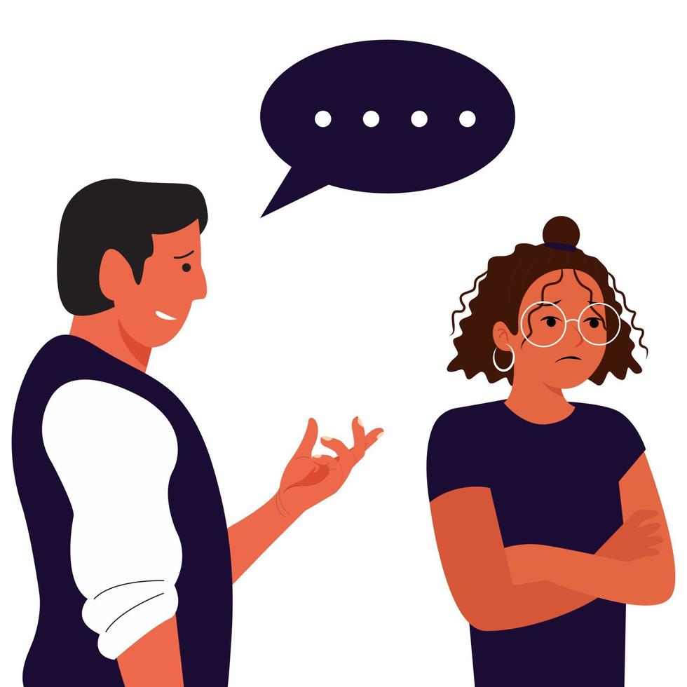 A Girl Giving The Silent Treatment To Her Partner 6304107 Vector Art a-girl-giving-the-silent-treatment-to-her-partner-6304107-vector-art