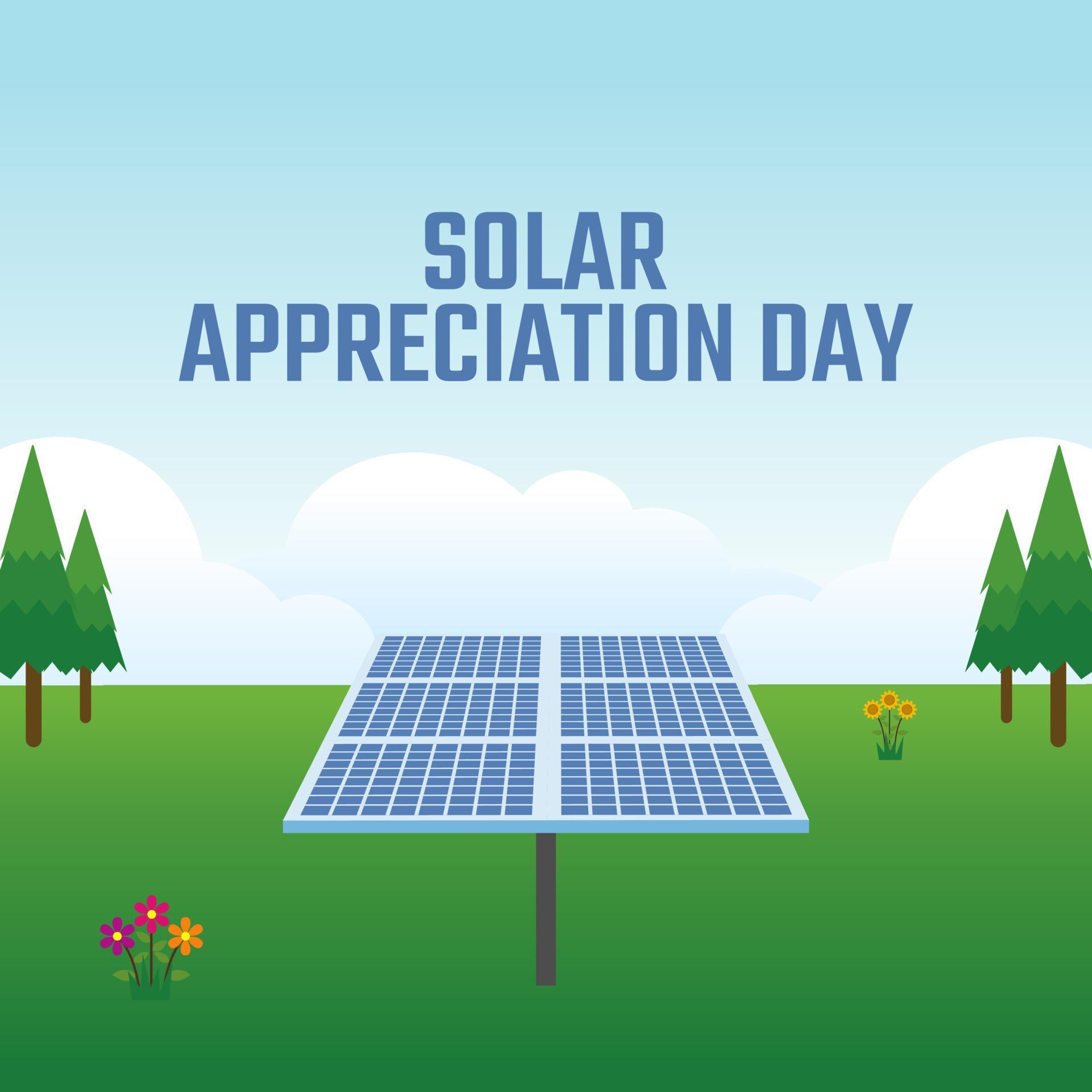vector graphic of solar appreciation day good for solar appreciation