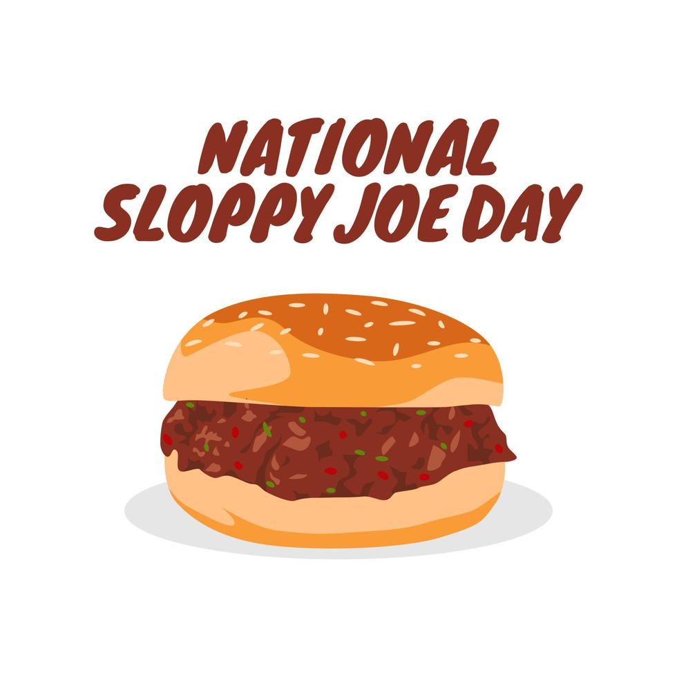 vector graphic of national sloppy joe day good for national sloppy joe