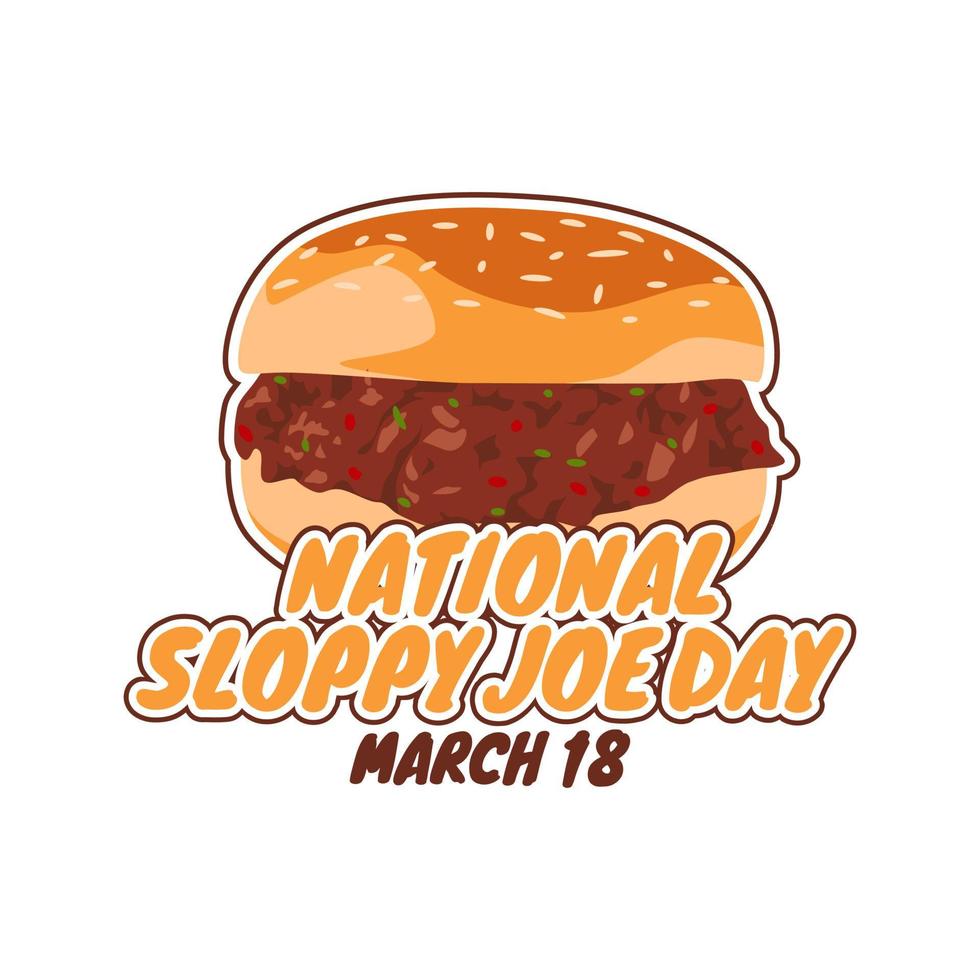 vector graphic of national sloppy joe day good for national sloppy joe