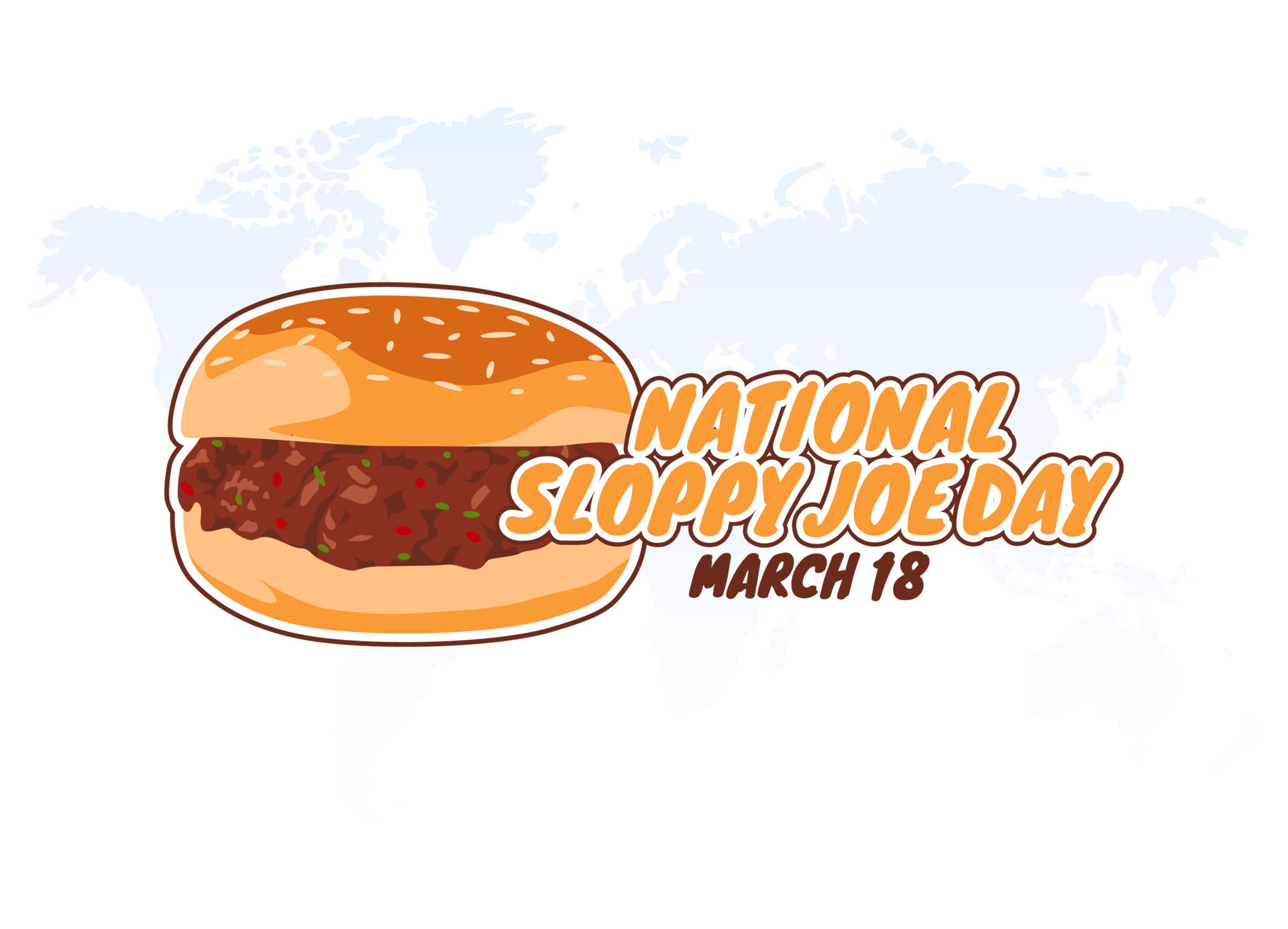 vector graphic of national sloppy joe day good for national sloppy joe