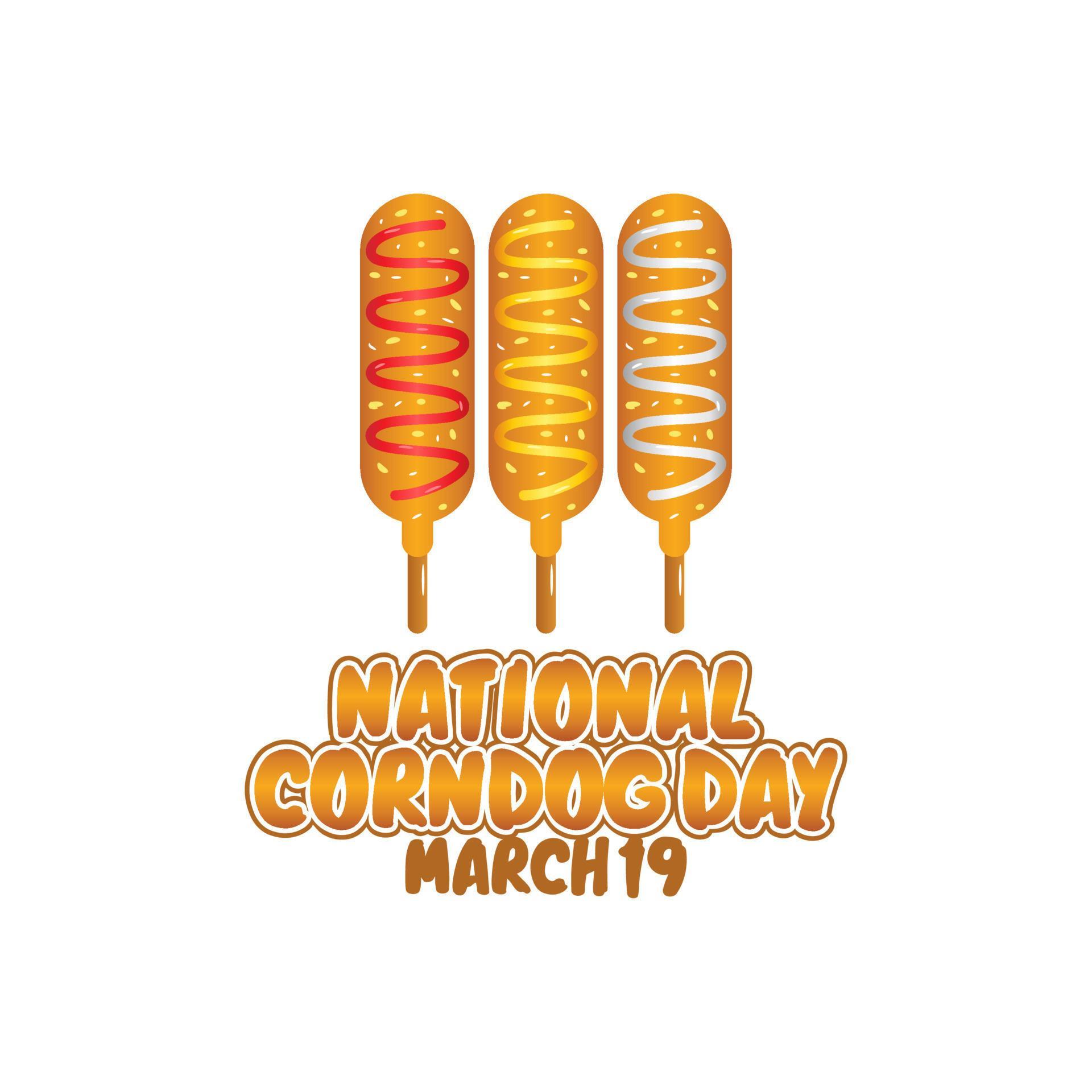 vector graphic of national corndog day good for national corndog day