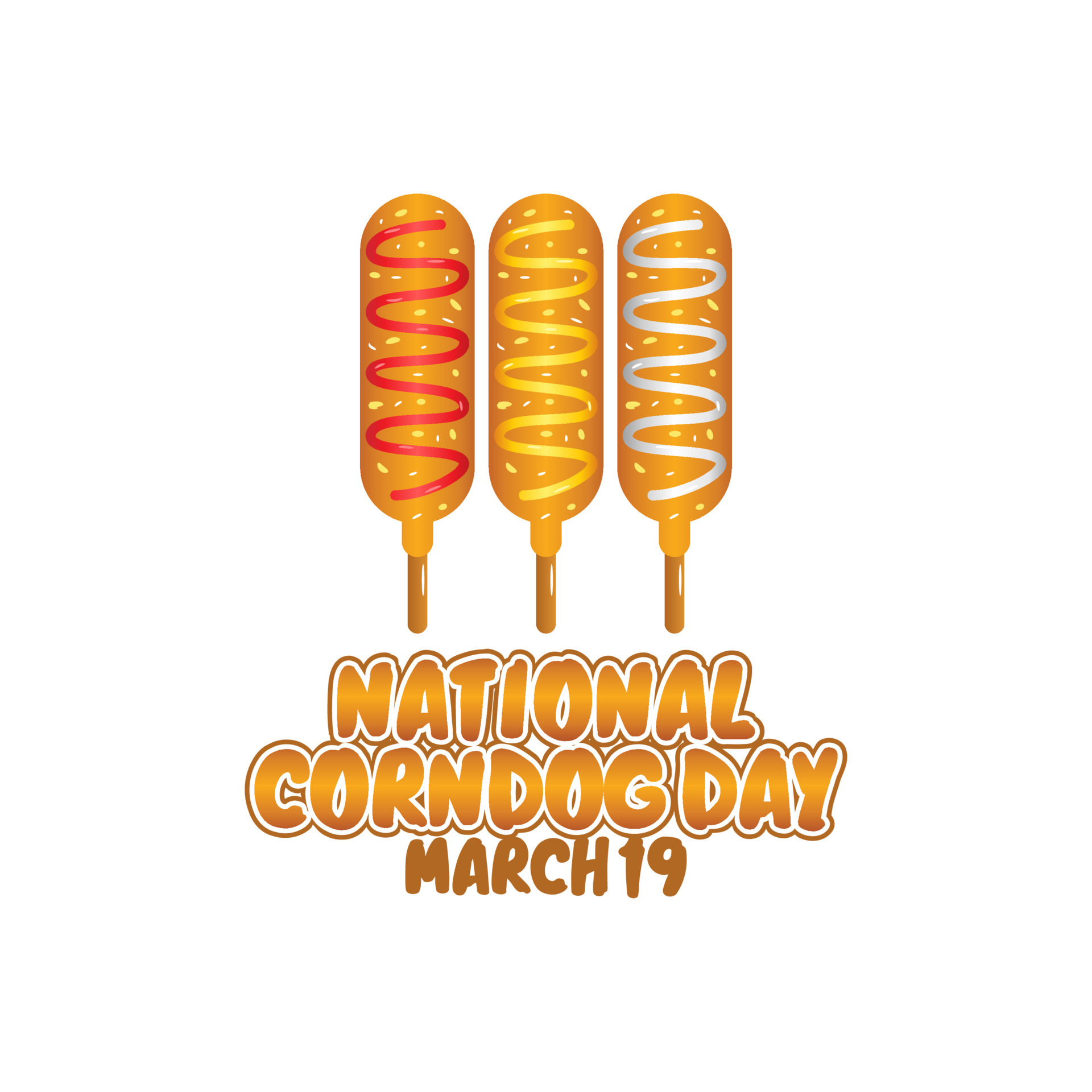 vector graphic of national corndog day good for national corndog day