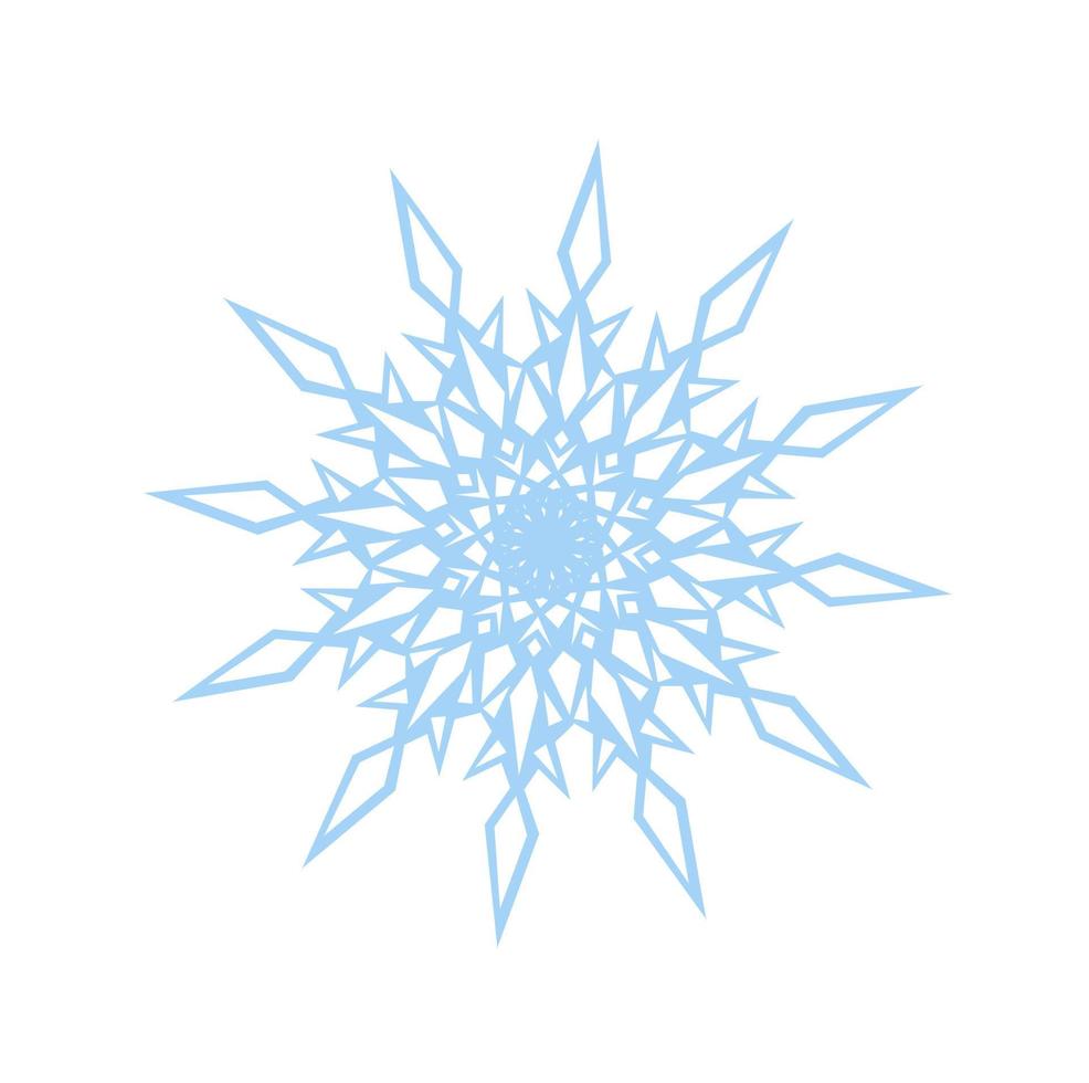 Ilustración de stock de vector de copo de nieve. nieve. invierno. Aislado en un fondo blanco.