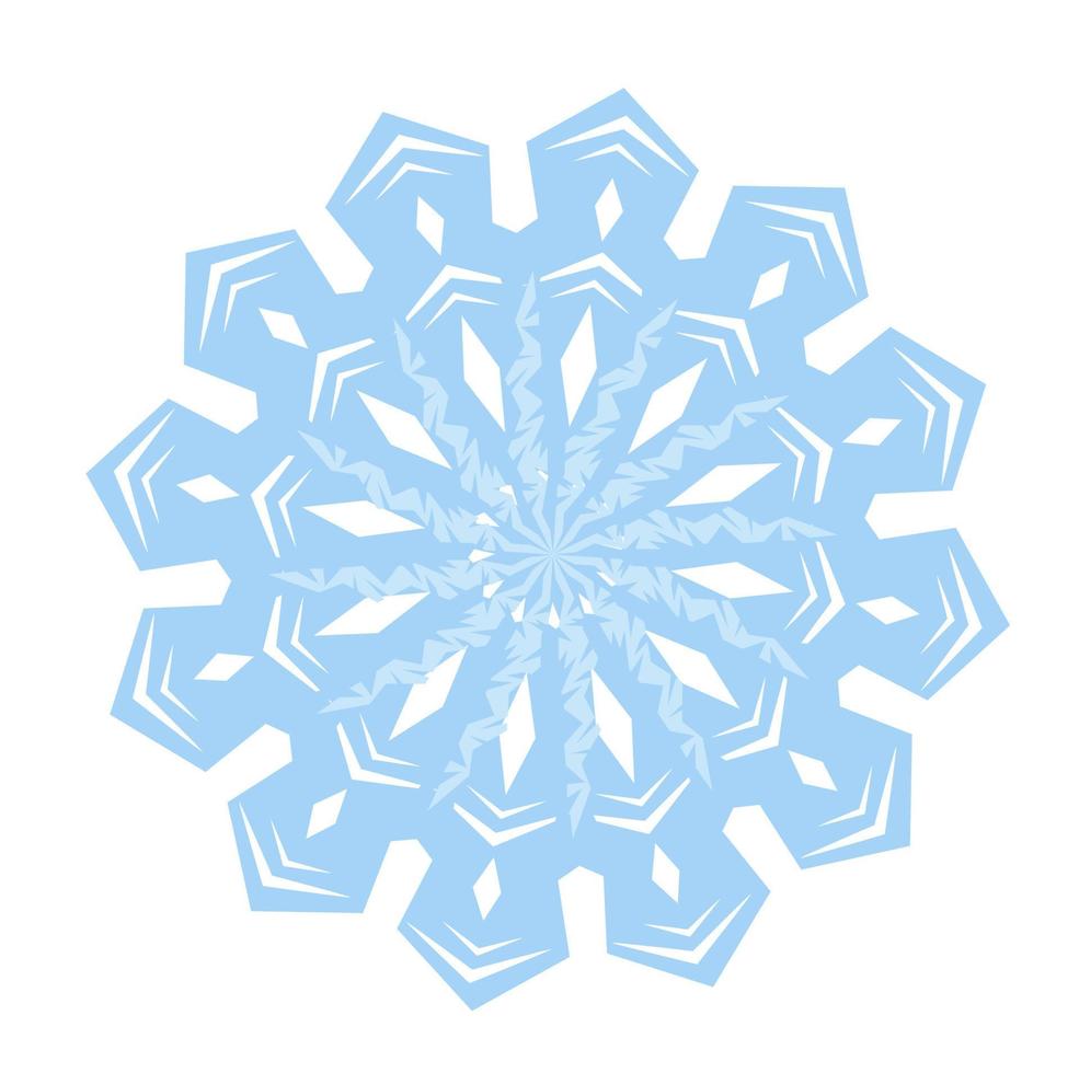 ilustración de stock de vector de copo de nieve. nieve. invierno. Aislado en un fondo blanco.