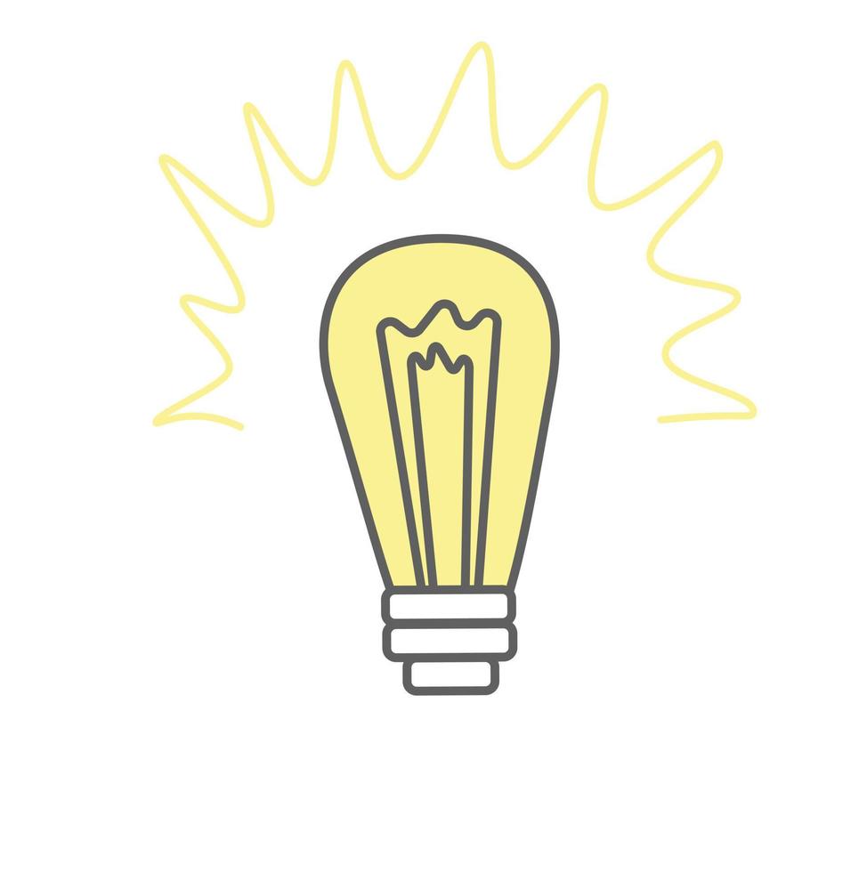 ideas symbol vector stock illustration. The light bulb is full of ideas And creative thinking, analytical thinking for processing. Isolated on a white background.