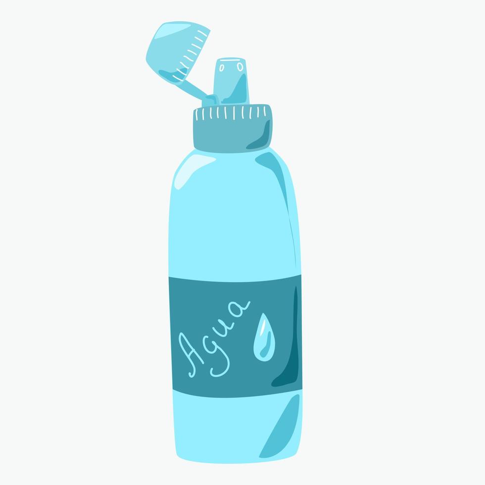 Plastic water bottle with a dispenser. vector