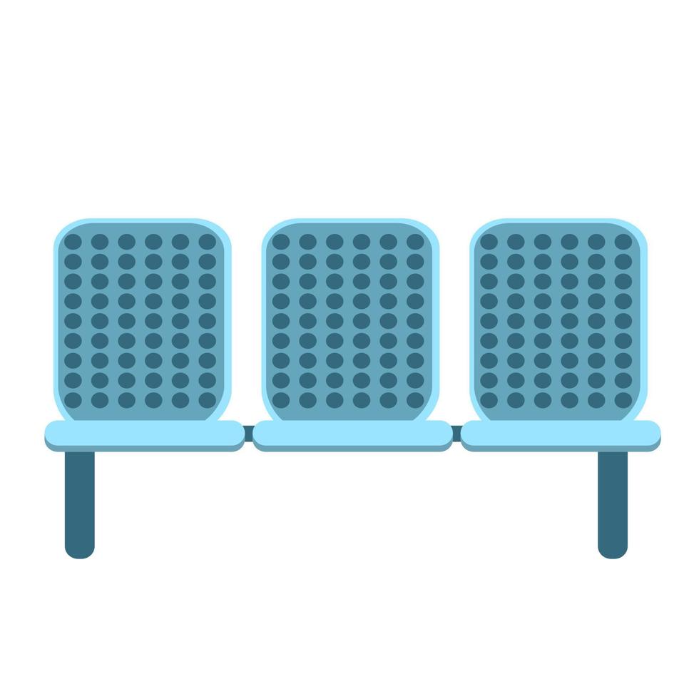 Seats in an airport or train station waiting room. vector