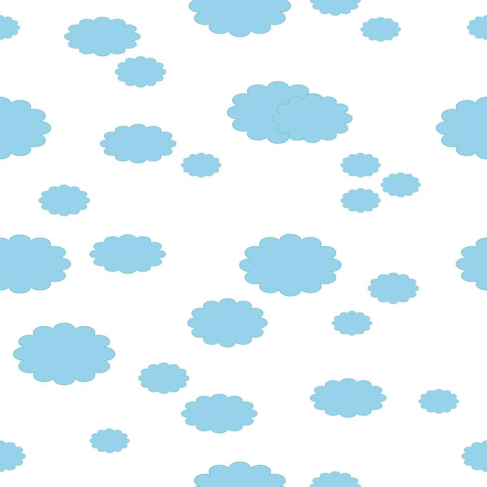 Seamless pattern with blue clouds. vector