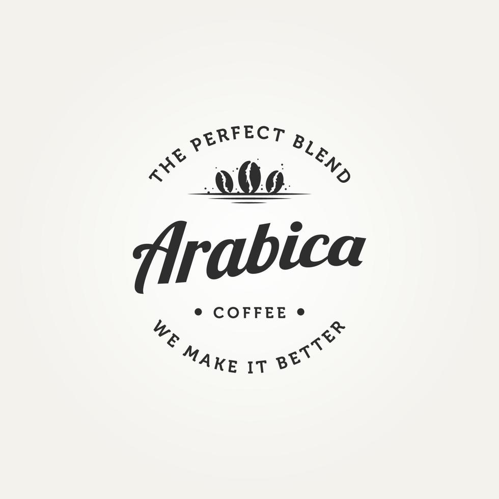 arabica coffee shop badge vintage logo vector
