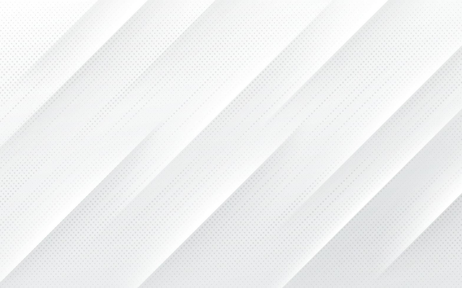 fondo de color blanco y plata con líneas de rayas diagonales dinámicas y textura de semitono. diseño de banner de plantilla de color gris moderno y simple. concepto de lujo y elegante. eps10 vector