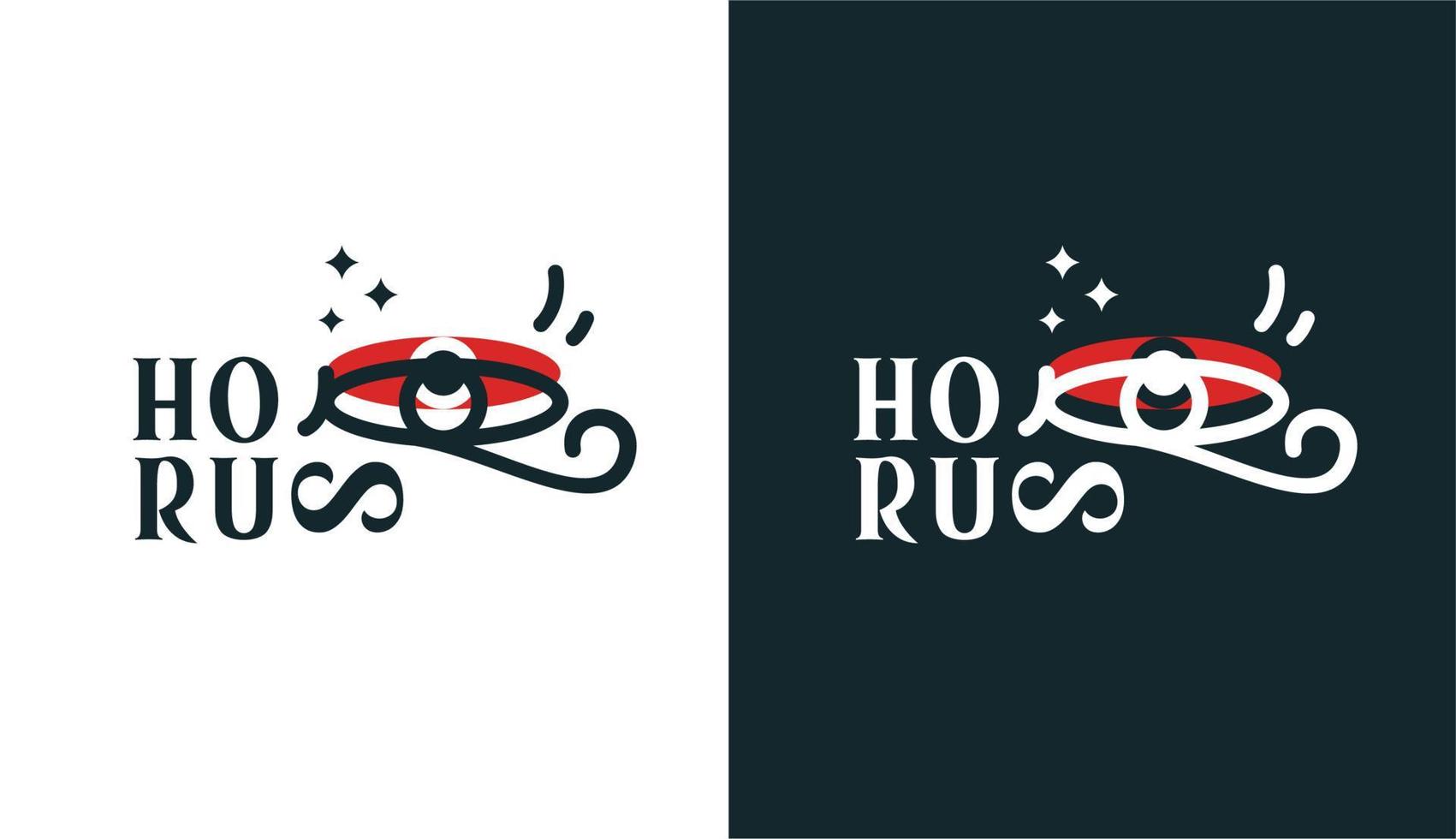 ojo de dios de horus en estilo egipcio antiguo, diseño de logotipo minimalista dios del antiguo egipto vector