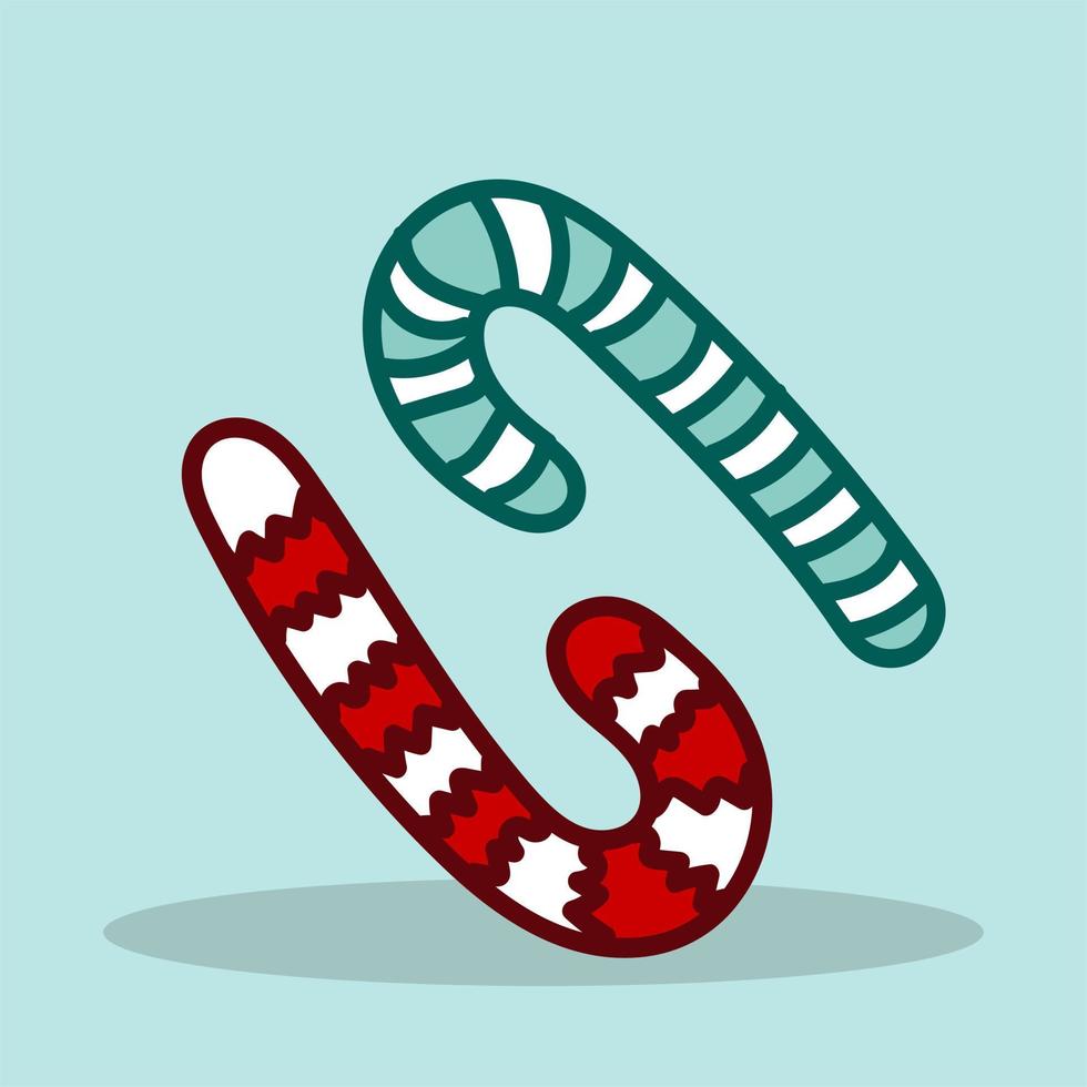 Christmas candy cane. The concept of Christmas and New Year. vector