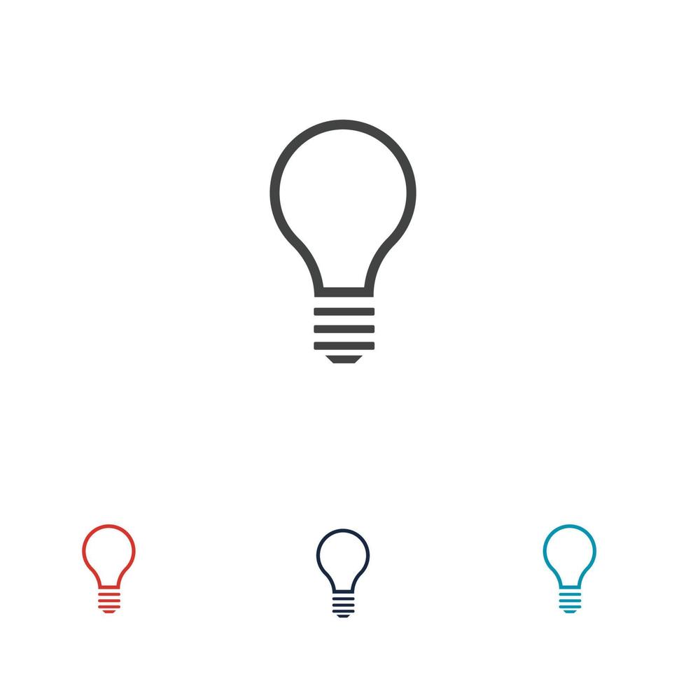 light bulb symbol icon vector