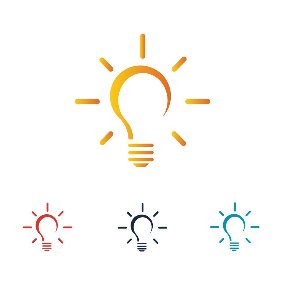 light bulb symbol icon vector