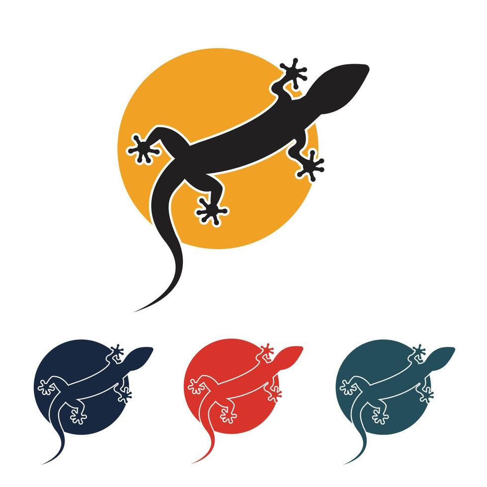 lizard animal logo vector