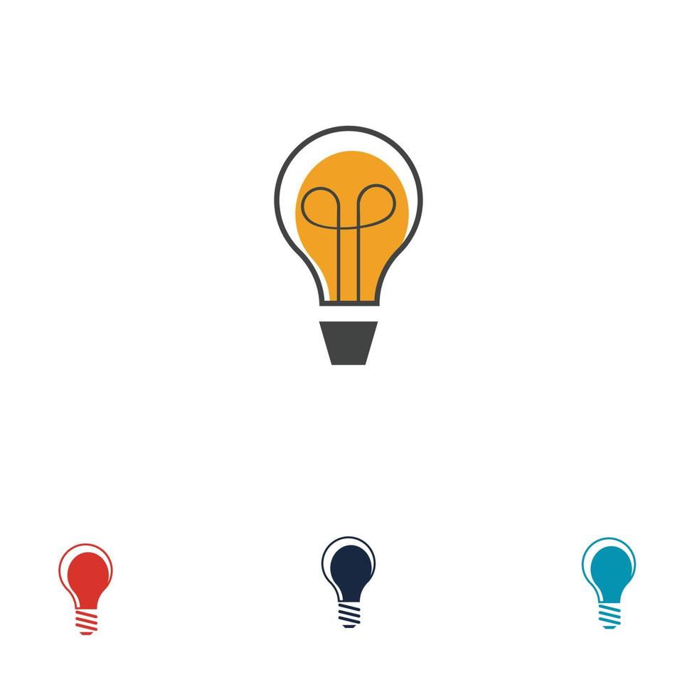 light bulb symbol icon vector