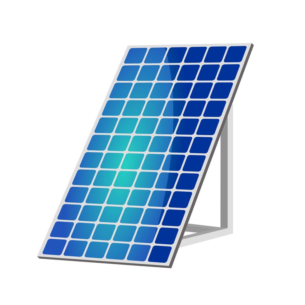 Clean alternative energy from renewable solar and wind sources. Solar panels. vector