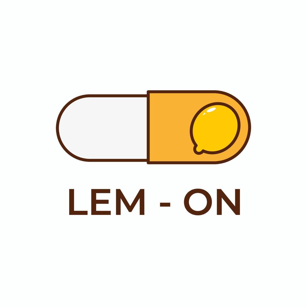 logotipo de limón para iluminar la energía vector