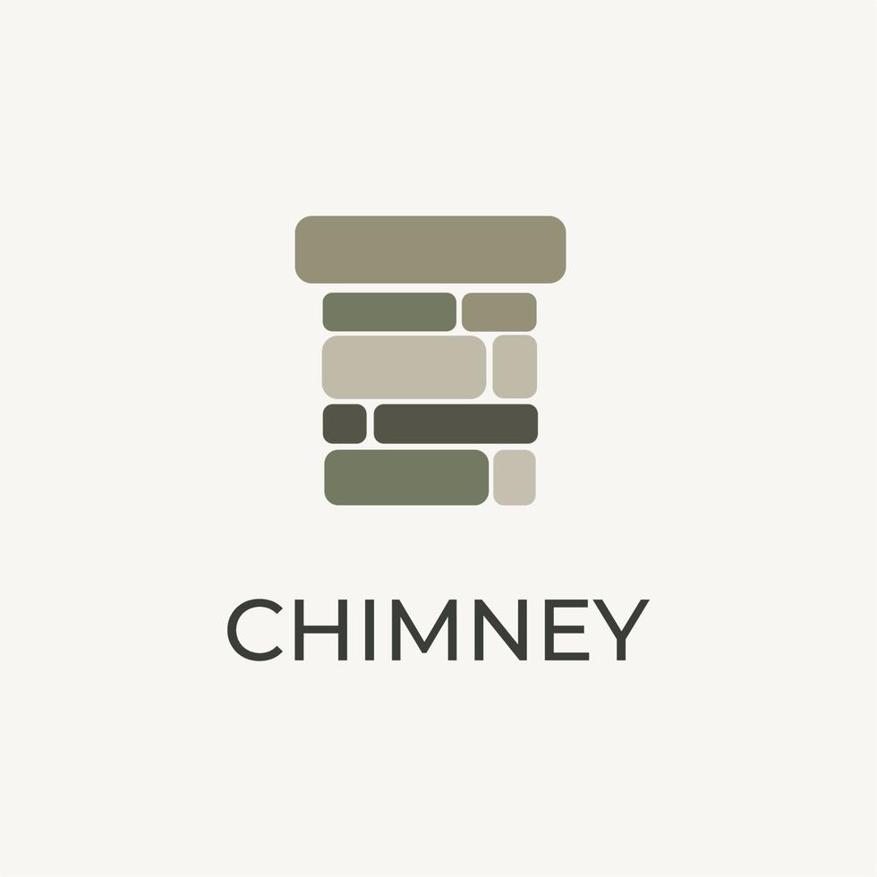 Stone chimney logo vector