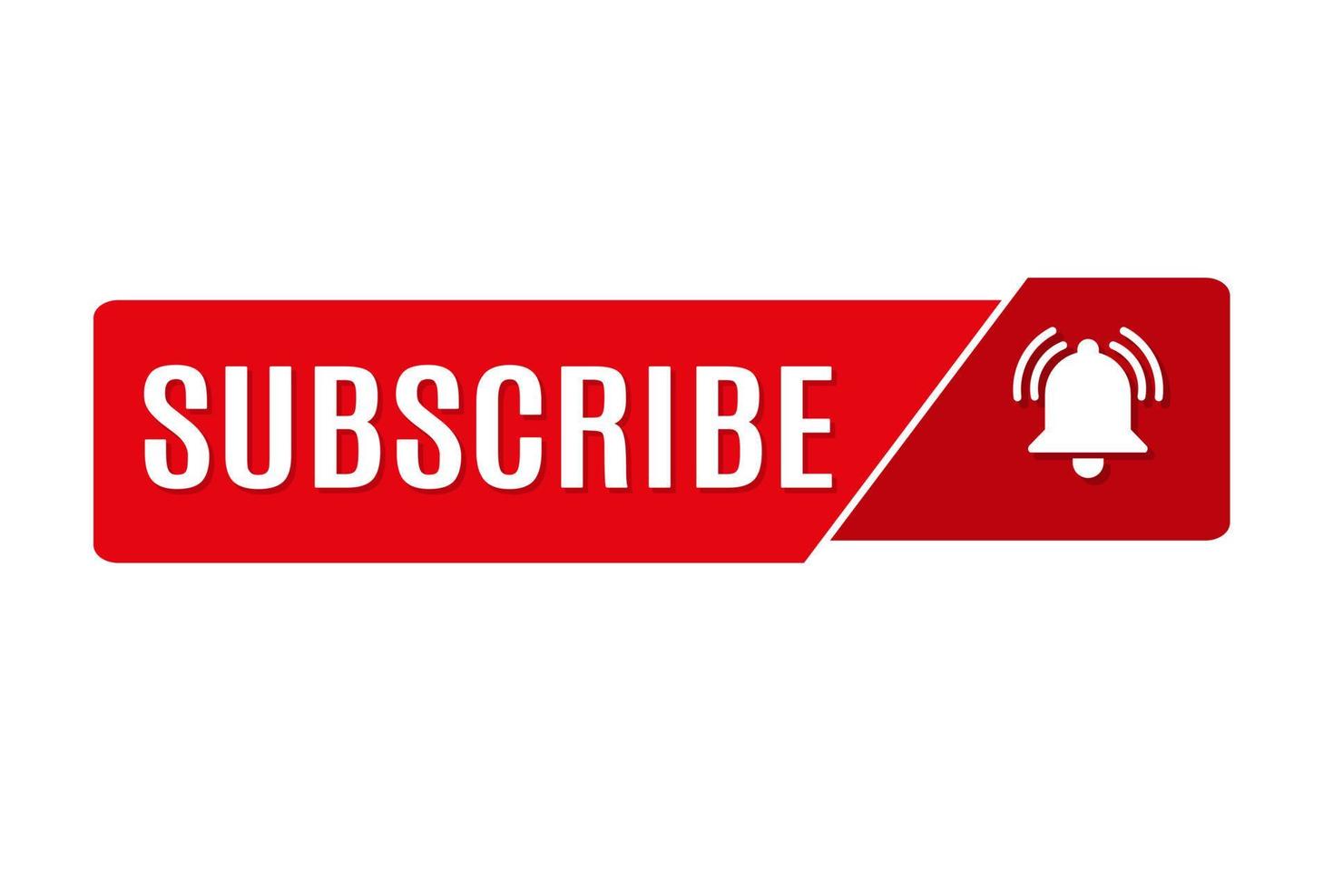 Subscribe and vector bell button. Red button subscribe to channel, blog. Social media background. Vector illustration.