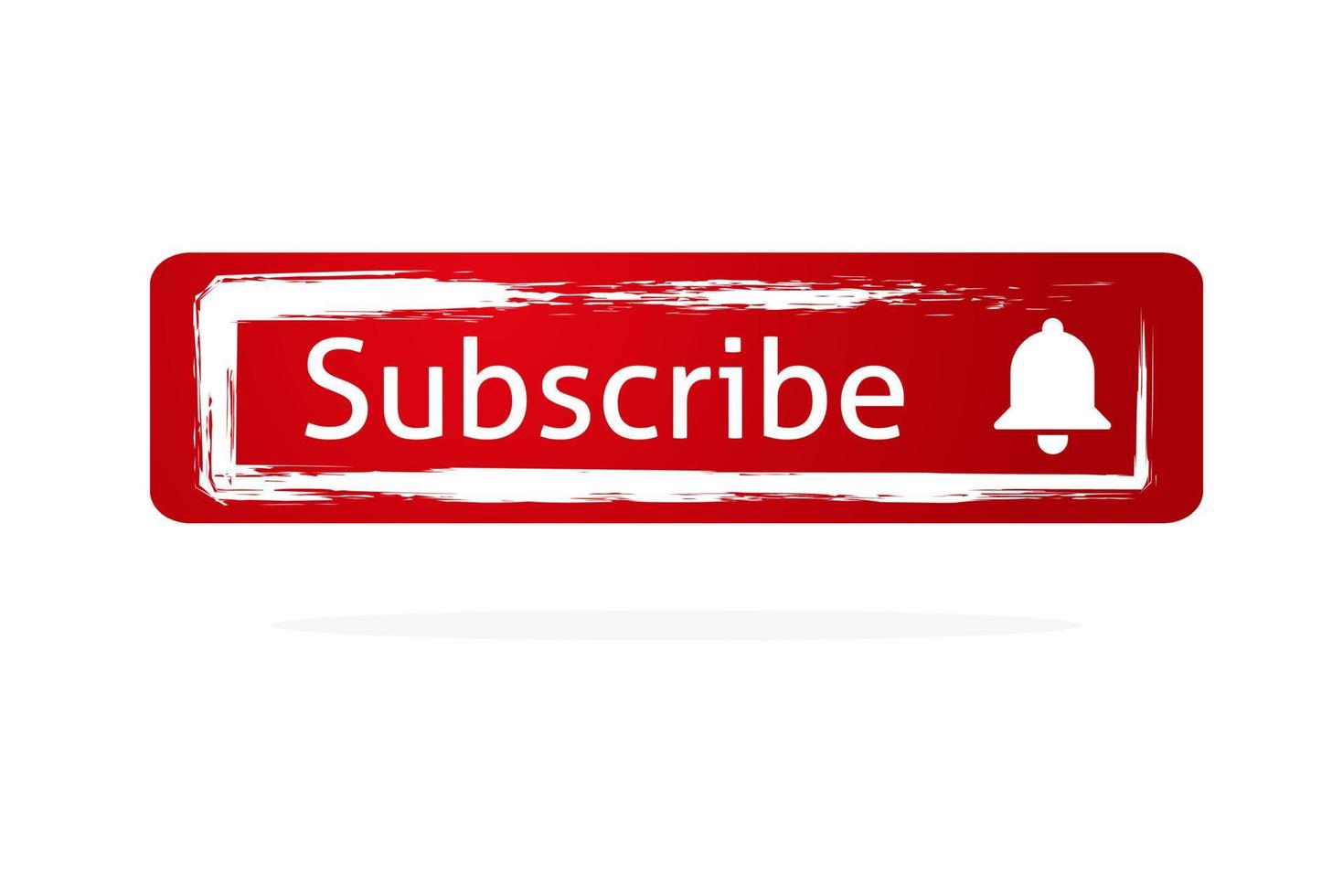 Subscribe and vector bell button. Red button subscribe to channel, blog. Social media background. Vector illustration.