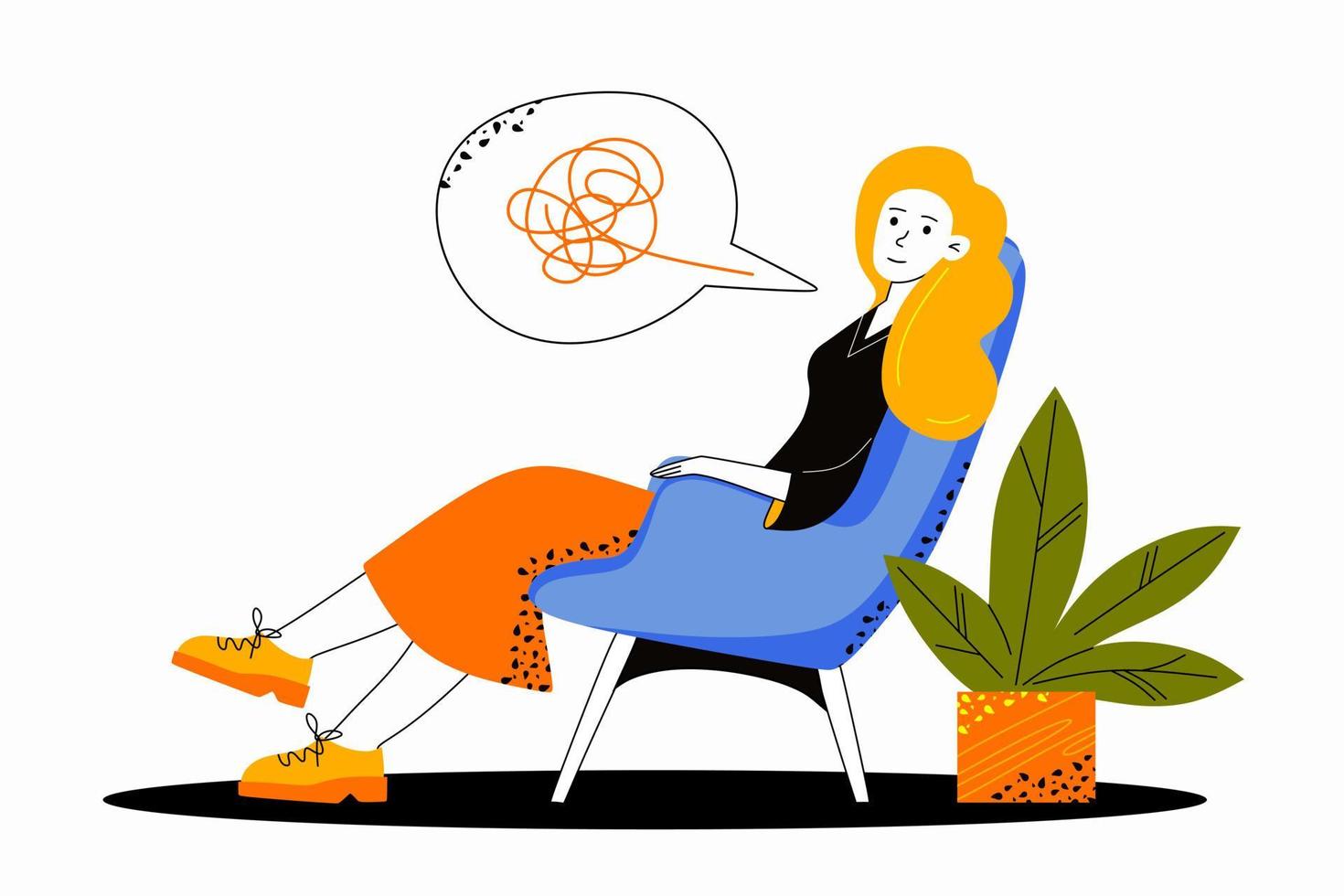 Psychotherapeutic counseling Treatment of stress and mental problems vector