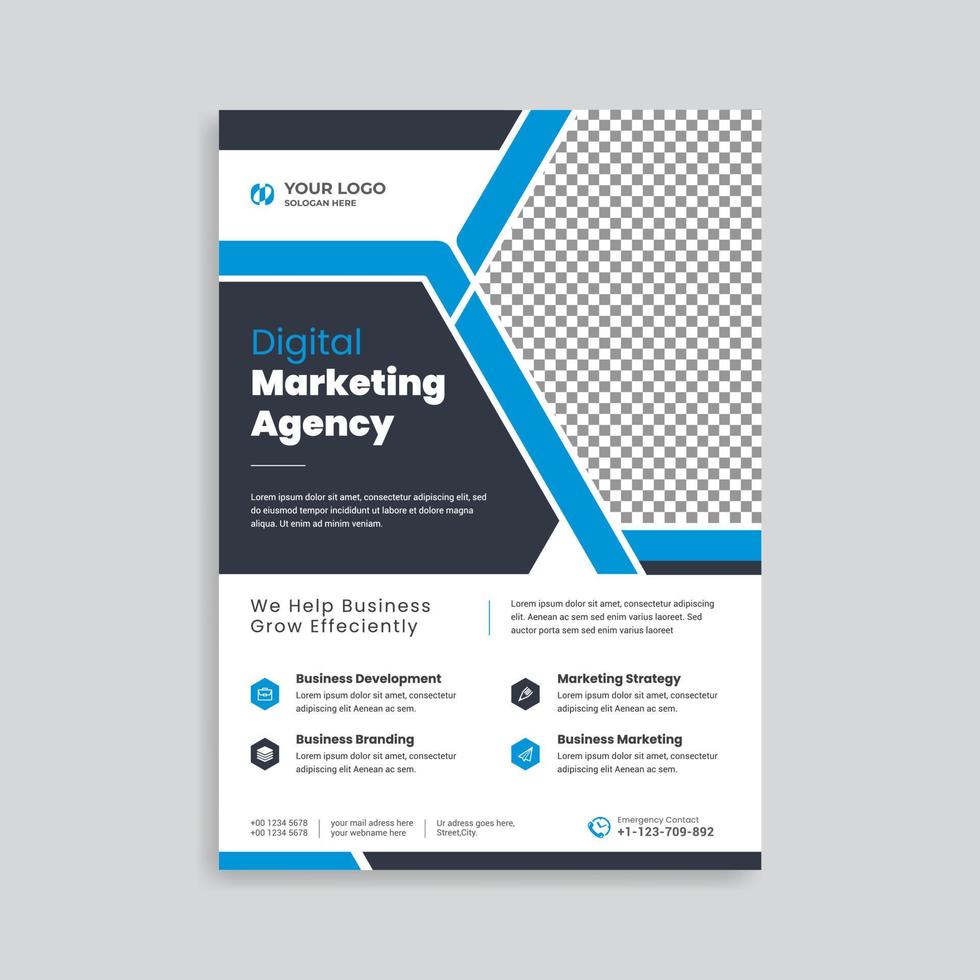 Corporate Business Flyer Design Template vector