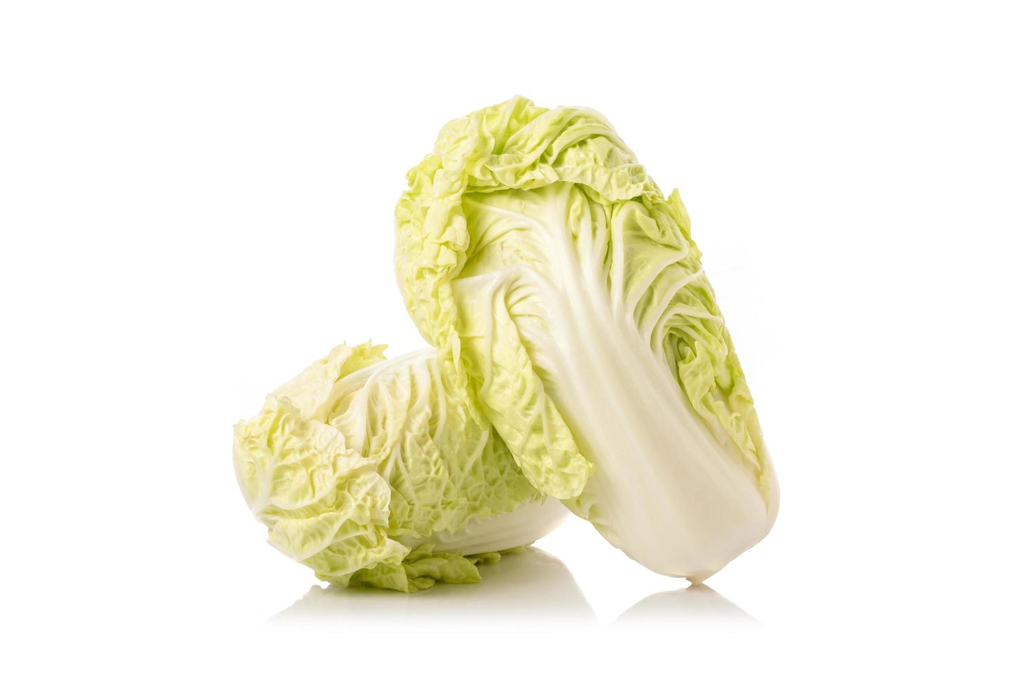 Fresh white Chinese cabbage. Studio shot isolated on white background photo