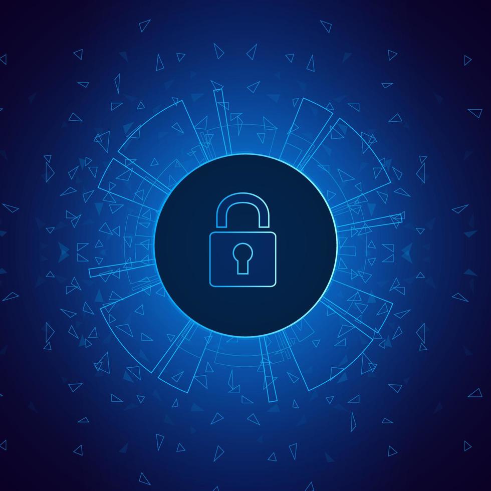 Cyber security technology concept , Shield With Keyhole icon on circuit board , personal data , vector