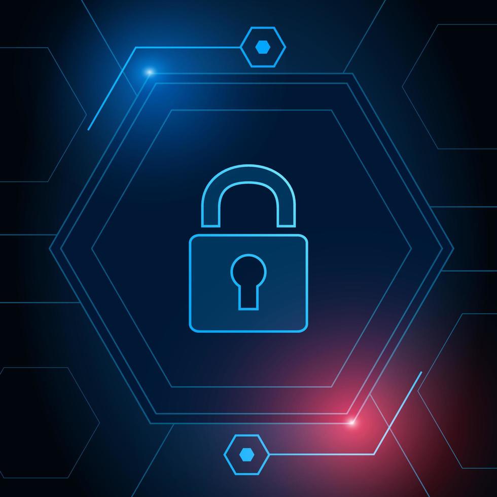 Cyber security technology concept , Shield With Keyhole icon on circuit board , personal data , vector