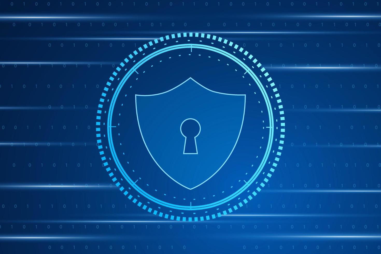 Cyber security technology concept , Shield With Keyhole icon on circuit board , personal data , vector