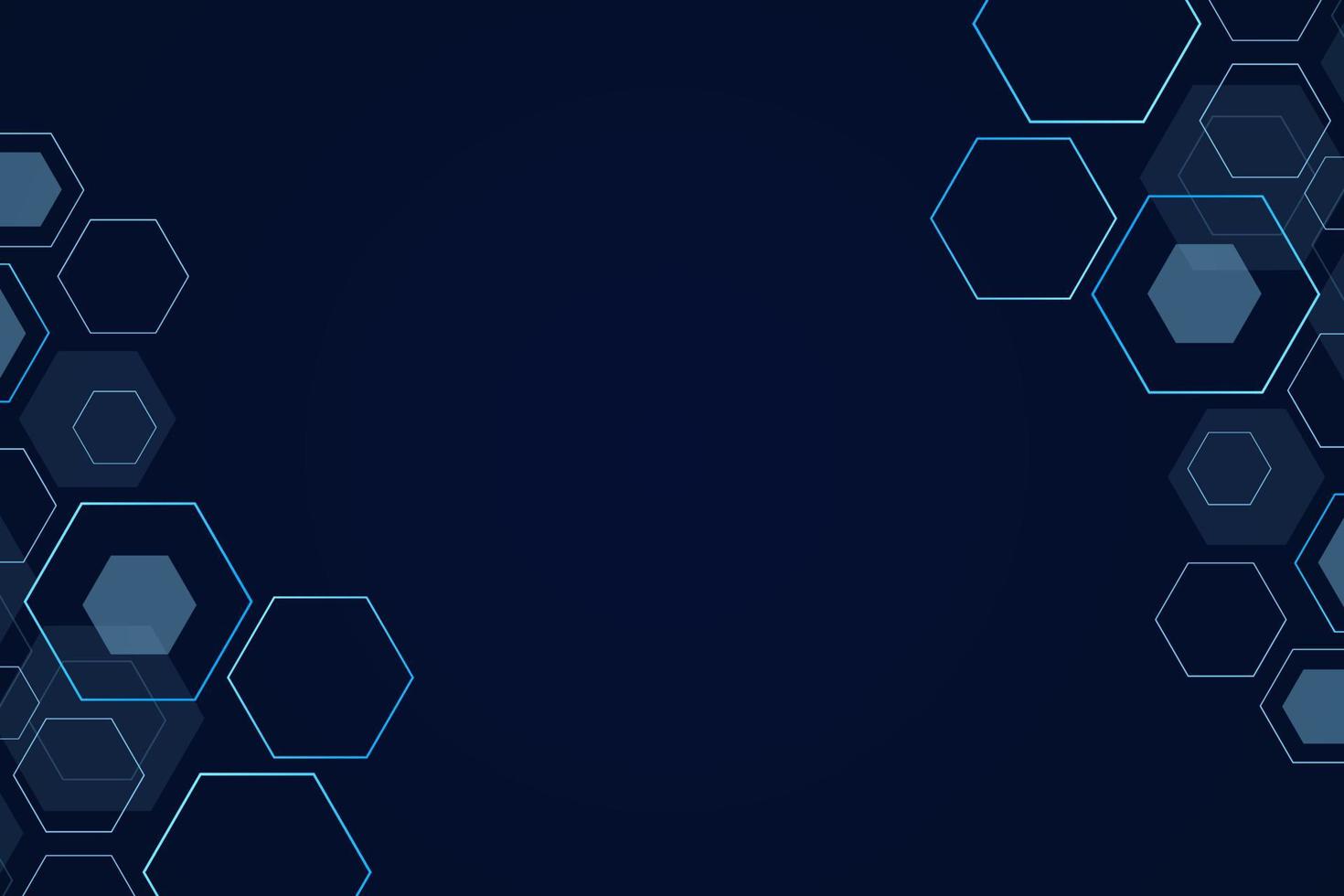 set of hexagon cells .  structure of chemistry. Abstract background . Digital futuristic minimalism.  vector illustration