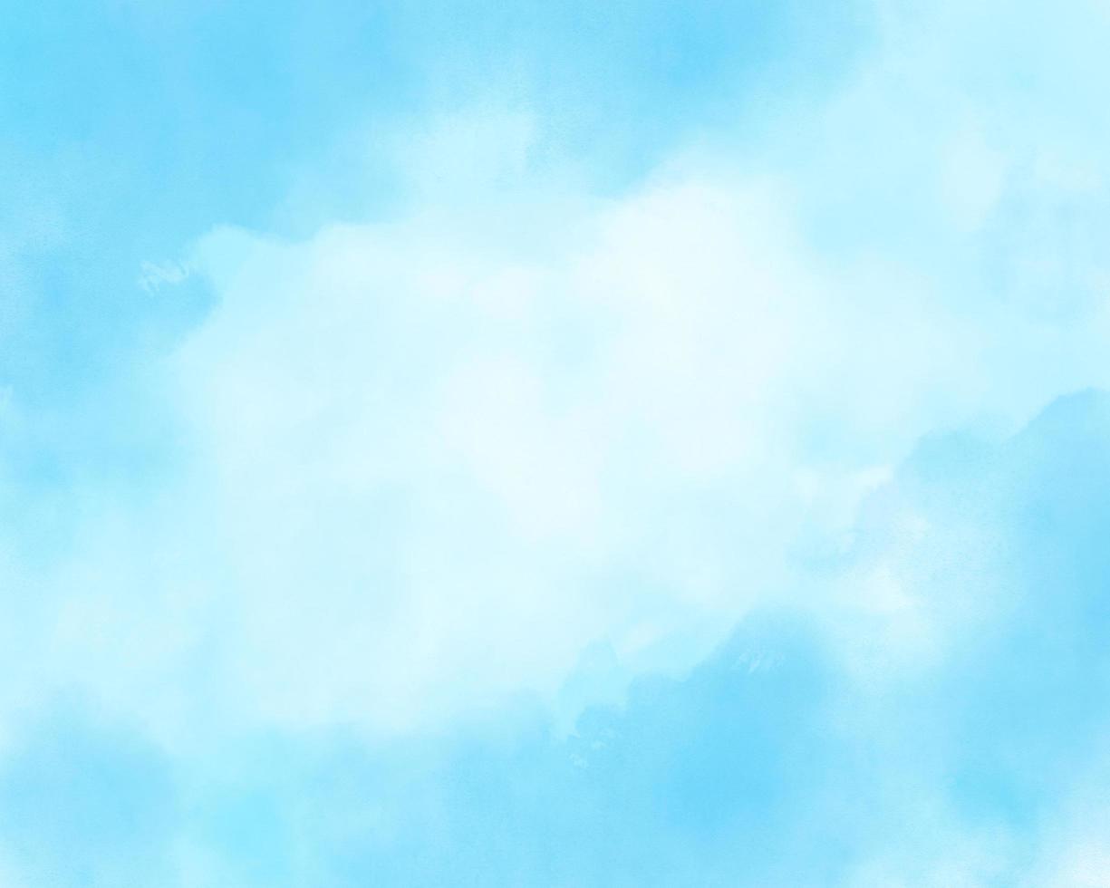 Abstract blue watercolor splash on white background photo