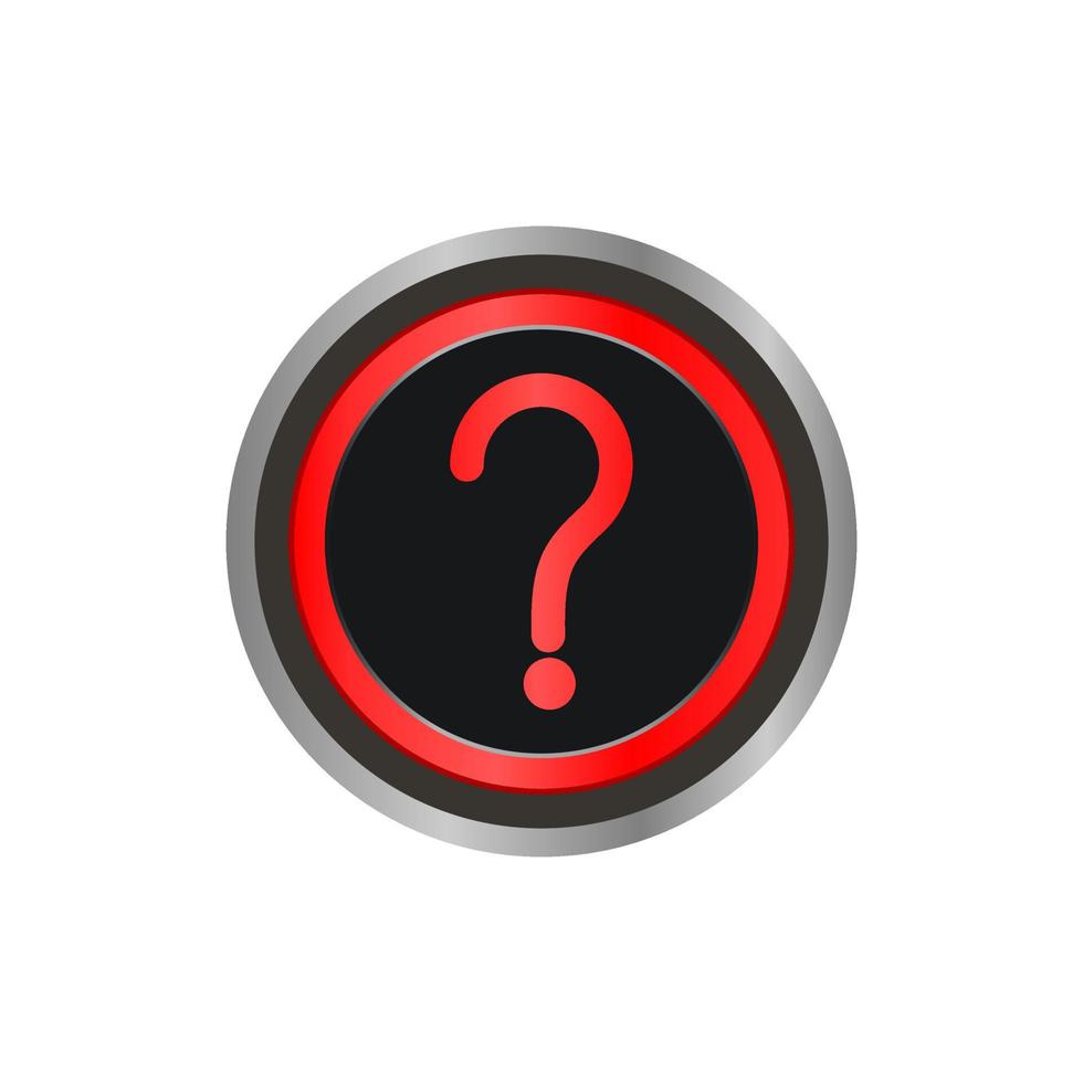 question button logo template illustration vector