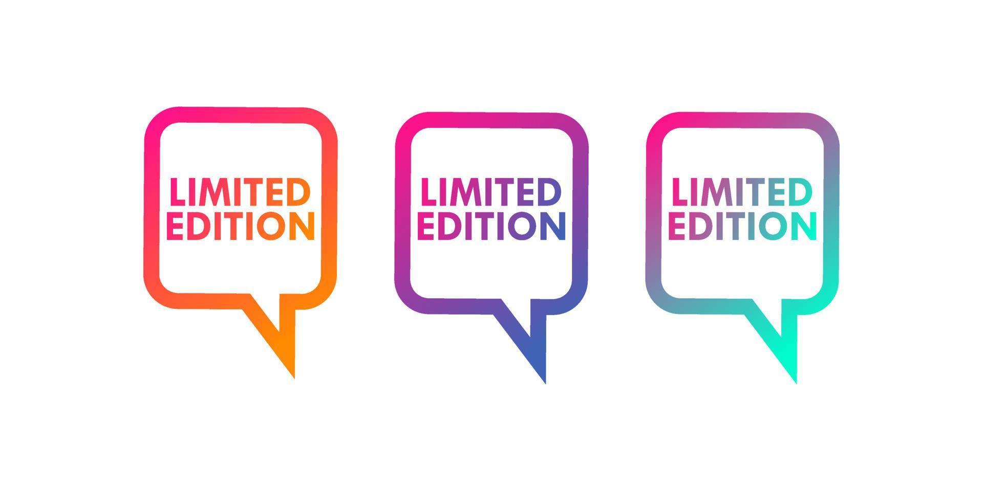 Limited edition 9 label for promotion product vector