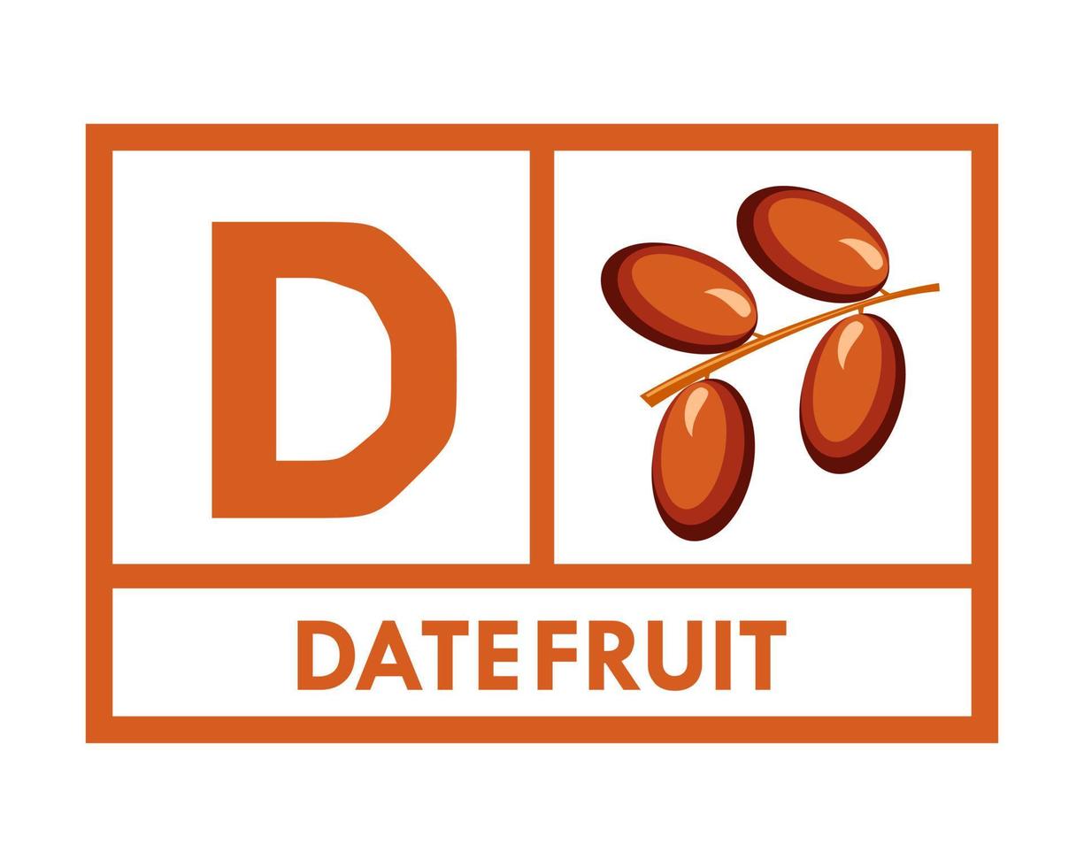 Date fruit logo template illustration vector