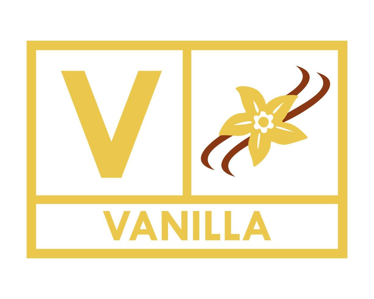Vanilla design logo template illustration vector