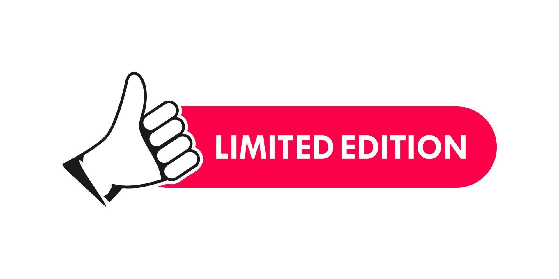 Limited edition 11 label for promotion product vector
