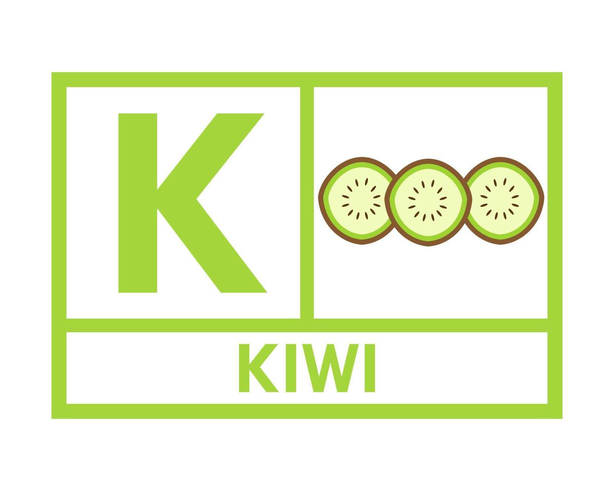 ilustración de plantilla de logotipo de diseño de kiwi vector