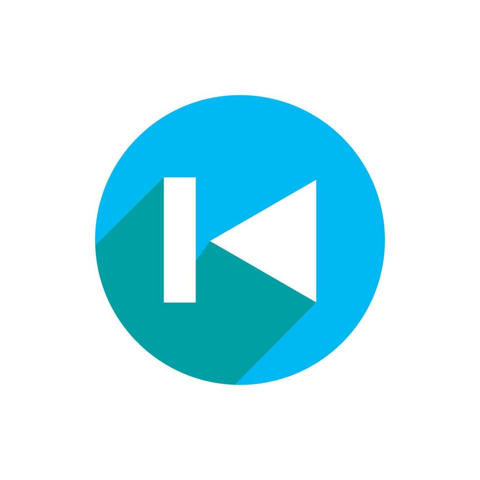 Skip backwards vector icon logo