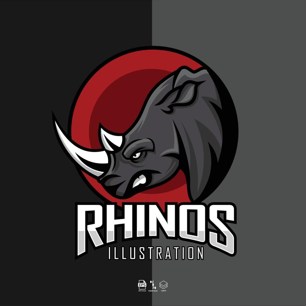 RHINOS ILLUSTRATION READY FORMAT EPS 10 vector