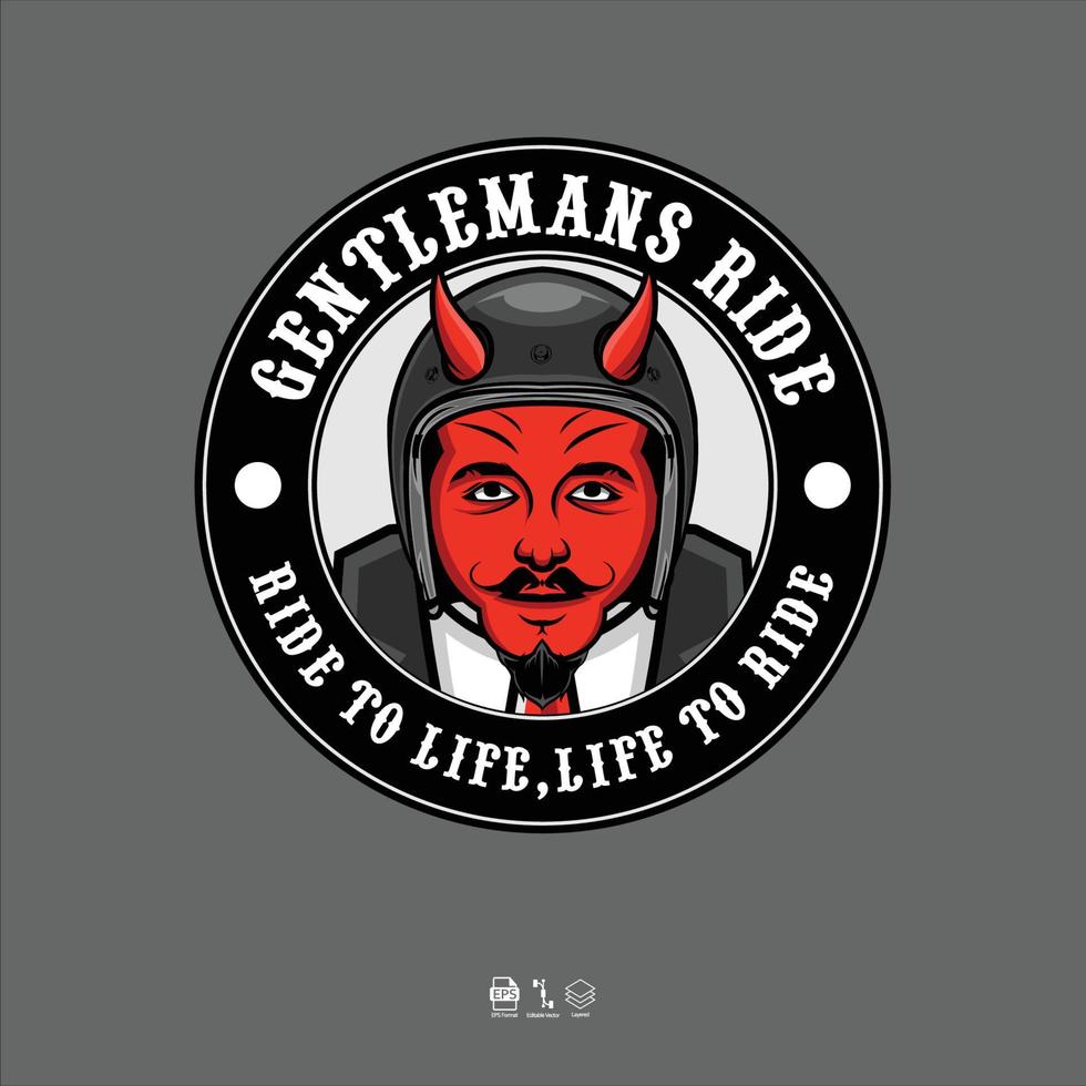 ILLUSTRATION OF THE RED DEVIL WEARING HELMET WITH A GRAY BACKGROUND.eps vector