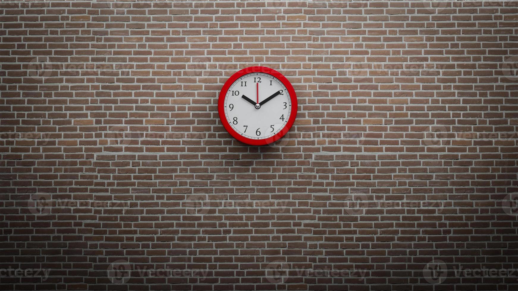 reloj de pared oficina reloj tiempo concepto 3d renderizado foto